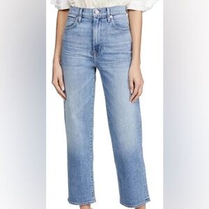 SLVRLAKE Light Blue Straight Leg Jeans London Crop
